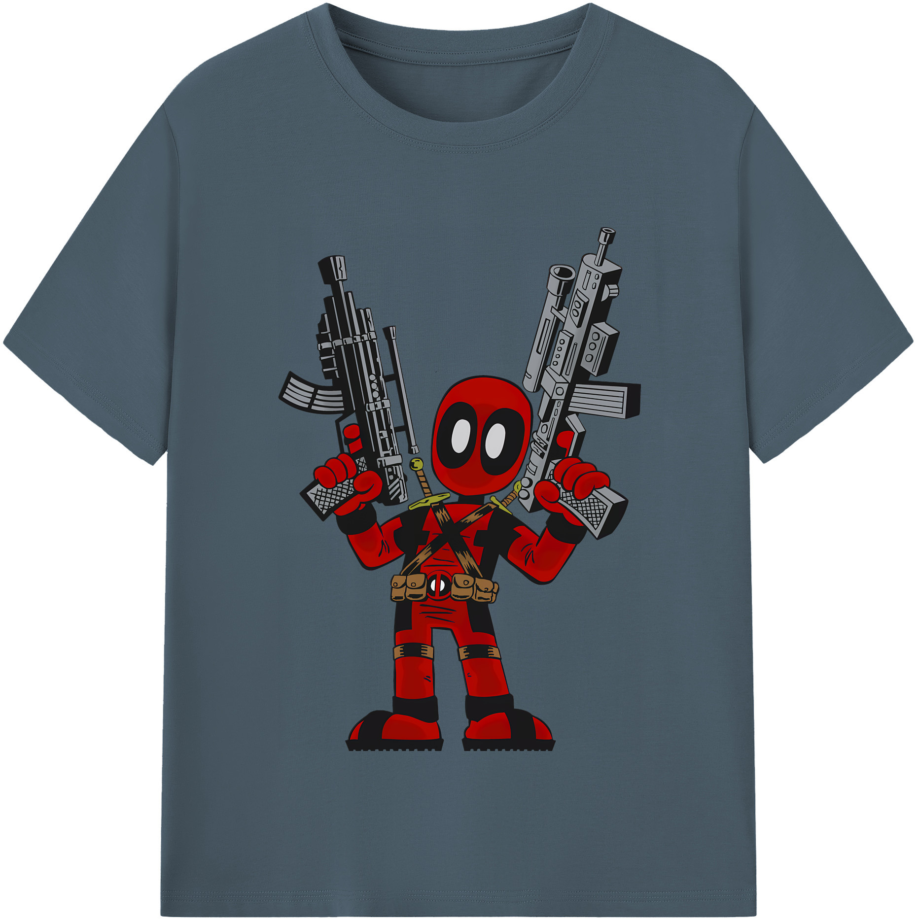 （画像用） Deadpool デッドプール 綿100％半袖Tシャツ（フロントプリント）